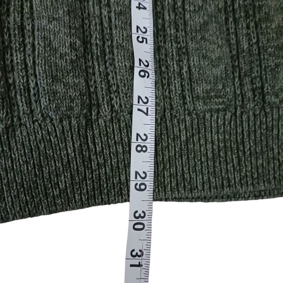 Vintage Consensus Sweater Mens XL 100% Cotton Cable Knit Mock Neck 1/4 Zip Heavy - Picture 9 of 9